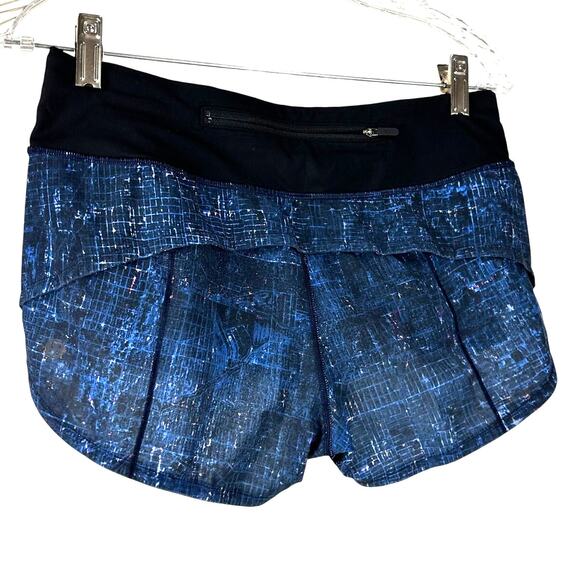 Lululemon Speed Up Short 2.5" City Lights Multi Black Blue Women's Size 4 EUC - Picture 2 of 7